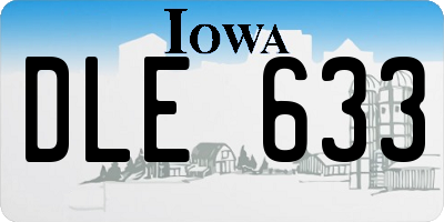 IA license plate DLE633