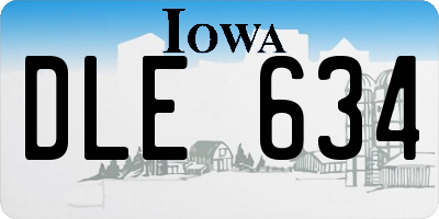 IA license plate DLE634