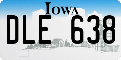 IA license plate DLE638