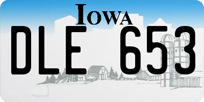 IA license plate DLE653