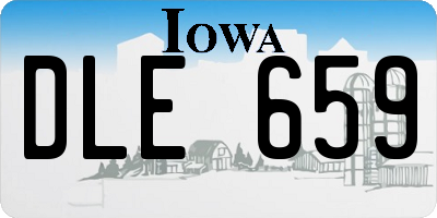 IA license plate DLE659