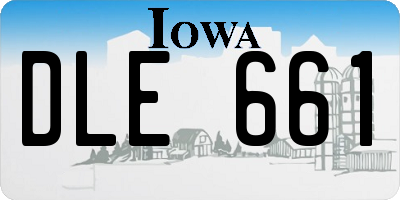 IA license plate DLE661