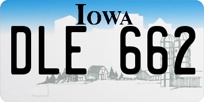 IA license plate DLE662