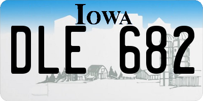 IA license plate DLE682