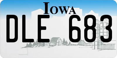 IA license plate DLE683