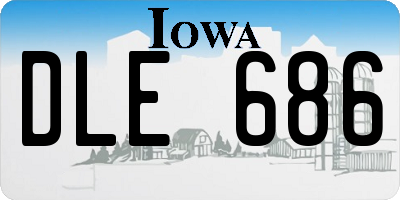 IA license plate DLE686