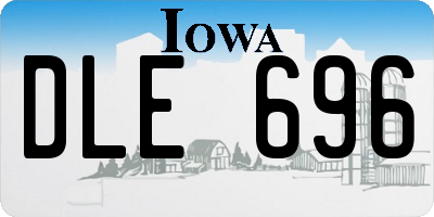 IA license plate DLE696