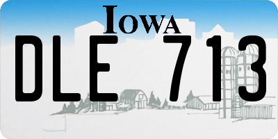 IA license plate DLE713