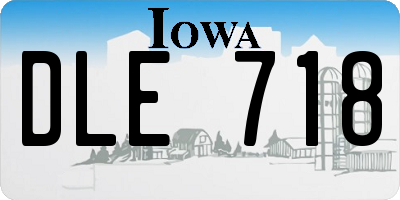 IA license plate DLE718