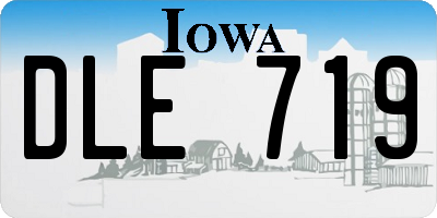 IA license plate DLE719