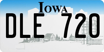 IA license plate DLE720