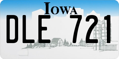 IA license plate DLE721