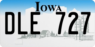 IA license plate DLE727