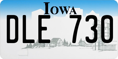 IA license plate DLE730