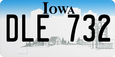 IA license plate DLE732