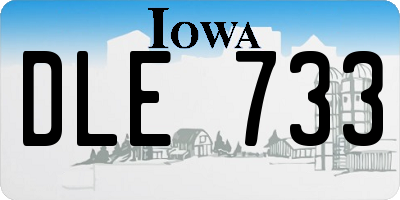 IA license plate DLE733