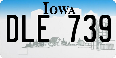 IA license plate DLE739