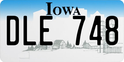 IA license plate DLE748