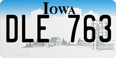 IA license plate DLE763