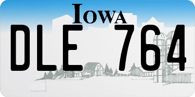 IA license plate DLE764