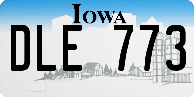 IA license plate DLE773