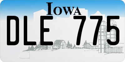 IA license plate DLE775
