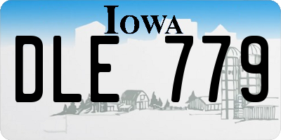 IA license plate DLE779