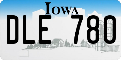 IA license plate DLE780