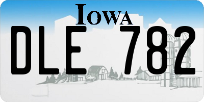 IA license plate DLE782