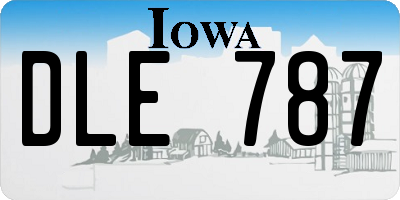 IA license plate DLE787