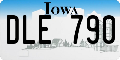 IA license plate DLE790
