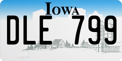 IA license plate DLE799