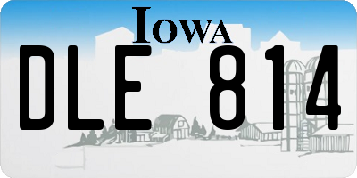 IA license plate DLE814