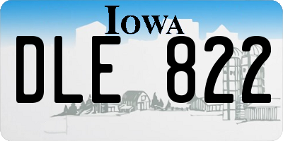 IA license plate DLE822