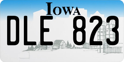 IA license plate DLE823