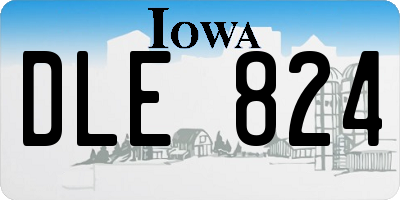 IA license plate DLE824