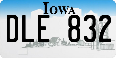 IA license plate DLE832