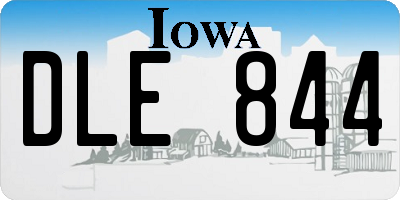 IA license plate DLE844