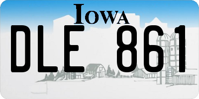 IA license plate DLE861