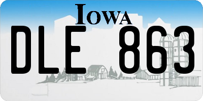 IA license plate DLE863