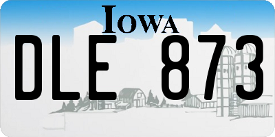 IA license plate DLE873