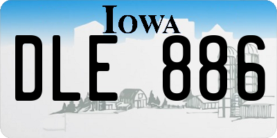 IA license plate DLE886