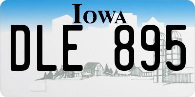 IA license plate DLE895