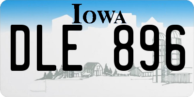 IA license plate DLE896