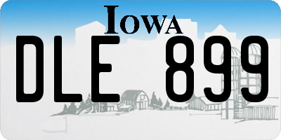 IA license plate DLE899