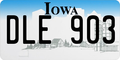 IA license plate DLE903