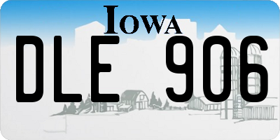 IA license plate DLE906