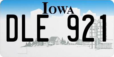 IA license plate DLE921