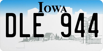 IA license plate DLE944