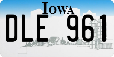 IA license plate DLE961